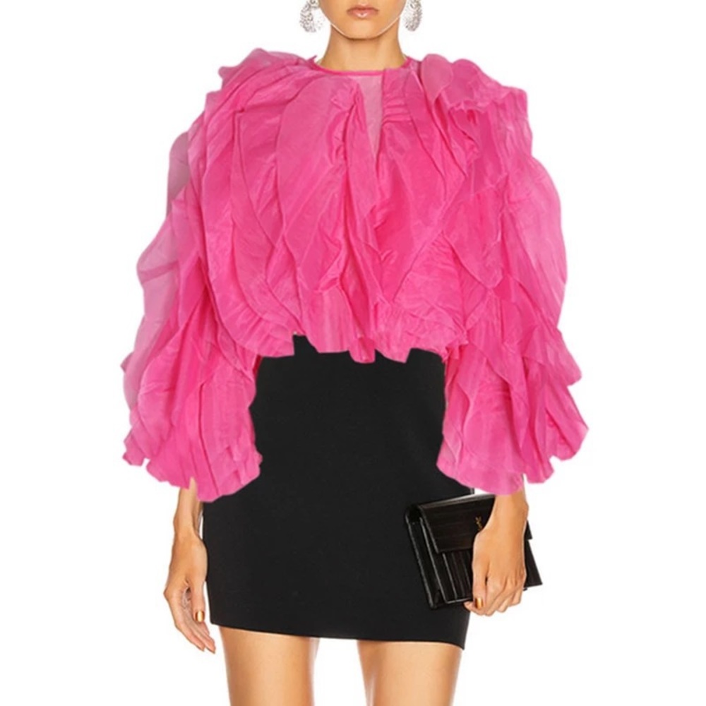 Pink Tulle Blouse